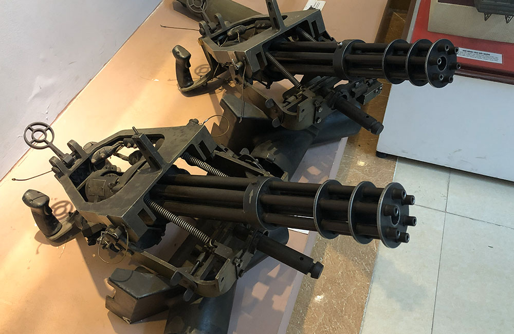 American miniguns at Vietnam People’s Air Force Museum American miniguns at Vietnam People’s Air Force Museum
