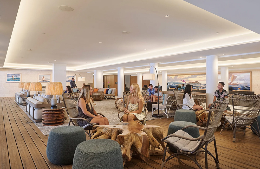 Waikiki beach resort lobby Waikiki beach resort lobby