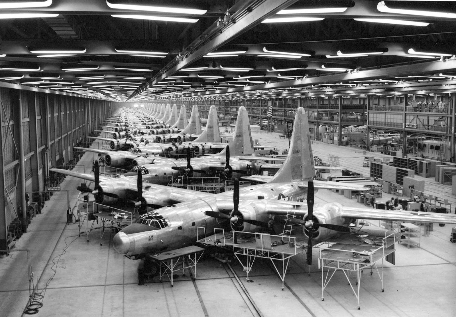 Which American heavy bomber was produced in the highest numbers during World War II? (Not necessarily the one on the photo.)